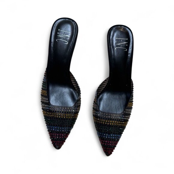 INC International Concepts Rhinestone Mule Heels – Size 6.5M - Picture 2 of 4